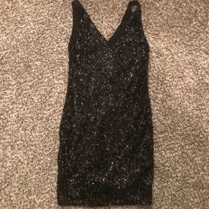 Black Sequin Cocktail Dress, never worn, with tags
